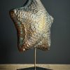 Gemetalliseerde zeester op marmeren sokkel Gemetalliseerde zeester op marmeren sokkel