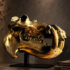 Bronze skull of a hippopotamus