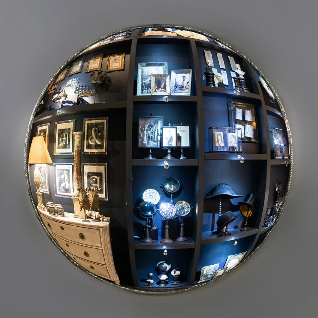 "Antieke" bolle spiegel XXL