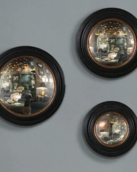 [OD768] Set of 3 Witch Round Mirrors