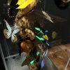 Design vitrine met kleurrijke vlinders