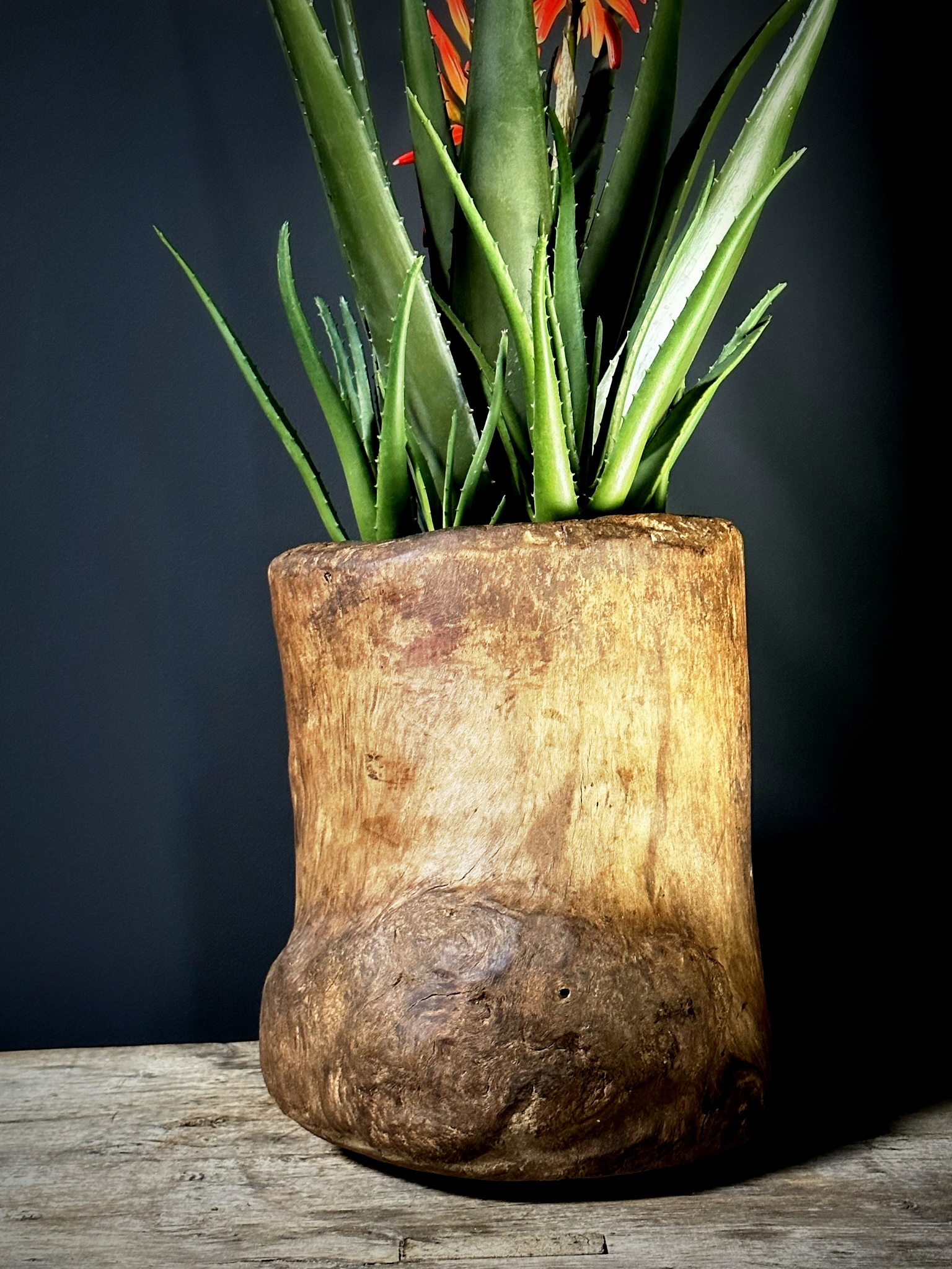 Antieke houten pot