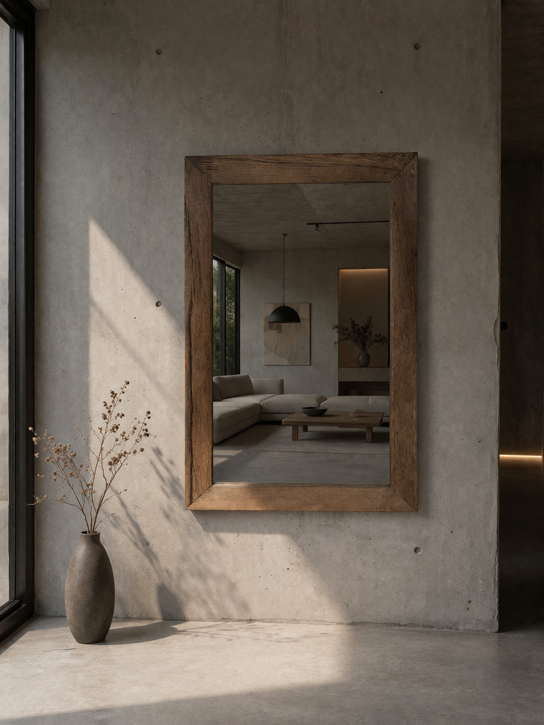 Rustiek eiken spiegel Rustiek eiken spiegel