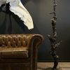 Grote staande druivenhout lamp Grote staande druivenhout lamp