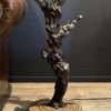Grote staande druivenhout lamp Grote staande druivenhout lamp