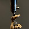 Grote staande druivenhout lamp Grote staande druivenhout lamp