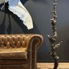 Grote staande druivenhout lamp Grote staande druivenhout lamp