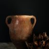 Antieke oker rode terracotta kruik