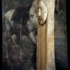 Primitief houten beeld