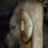 Primitief houten beeld