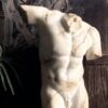 Beeld De Gladiator, marmeren replica. Beeld De Gladiator, marmeren replica.