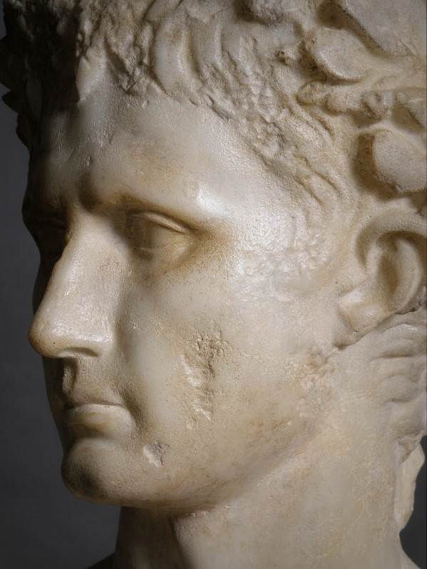 Augustus Emperor - Roman Louvre. Marble replica.