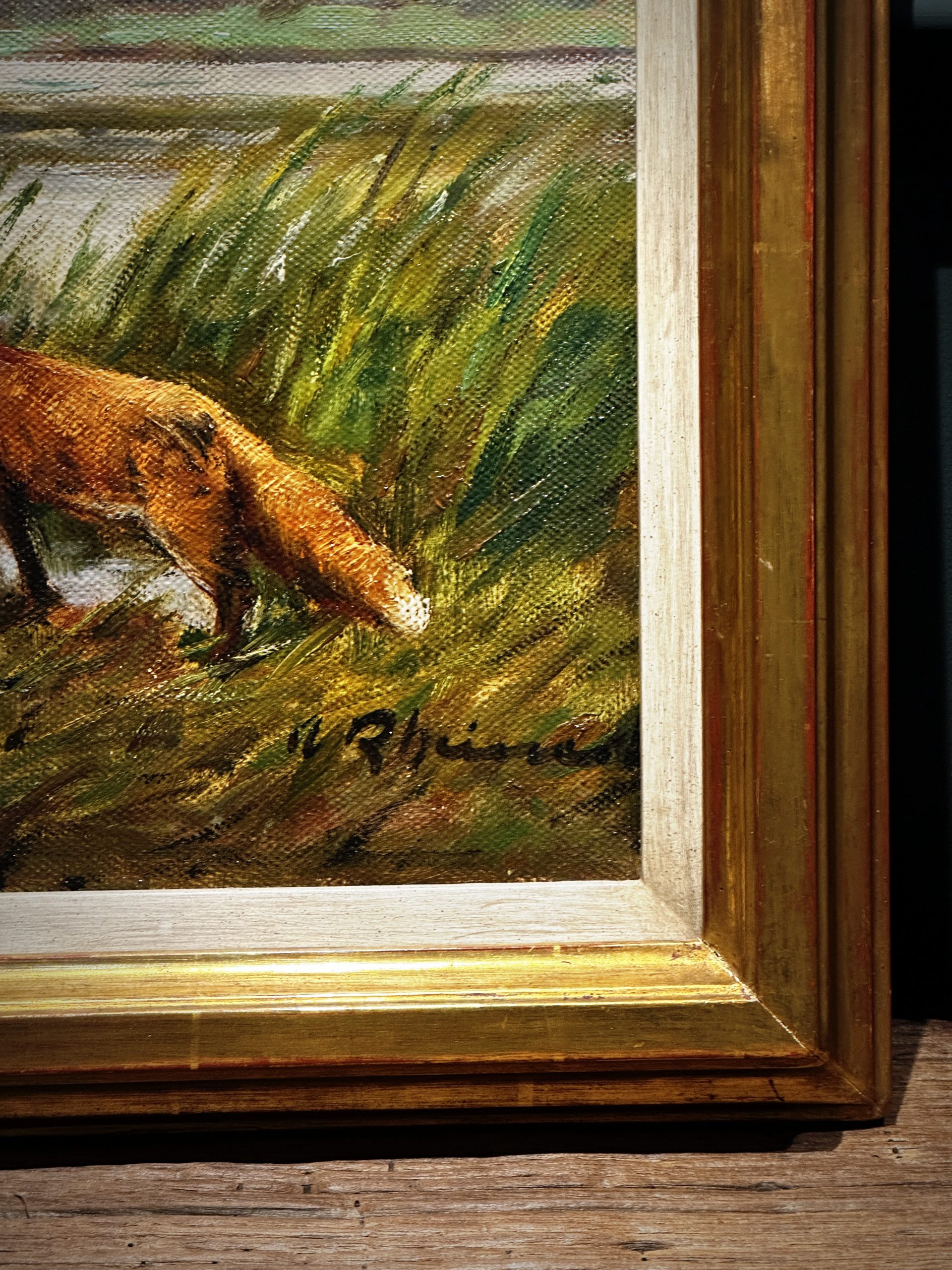Schilderij vos met eenden