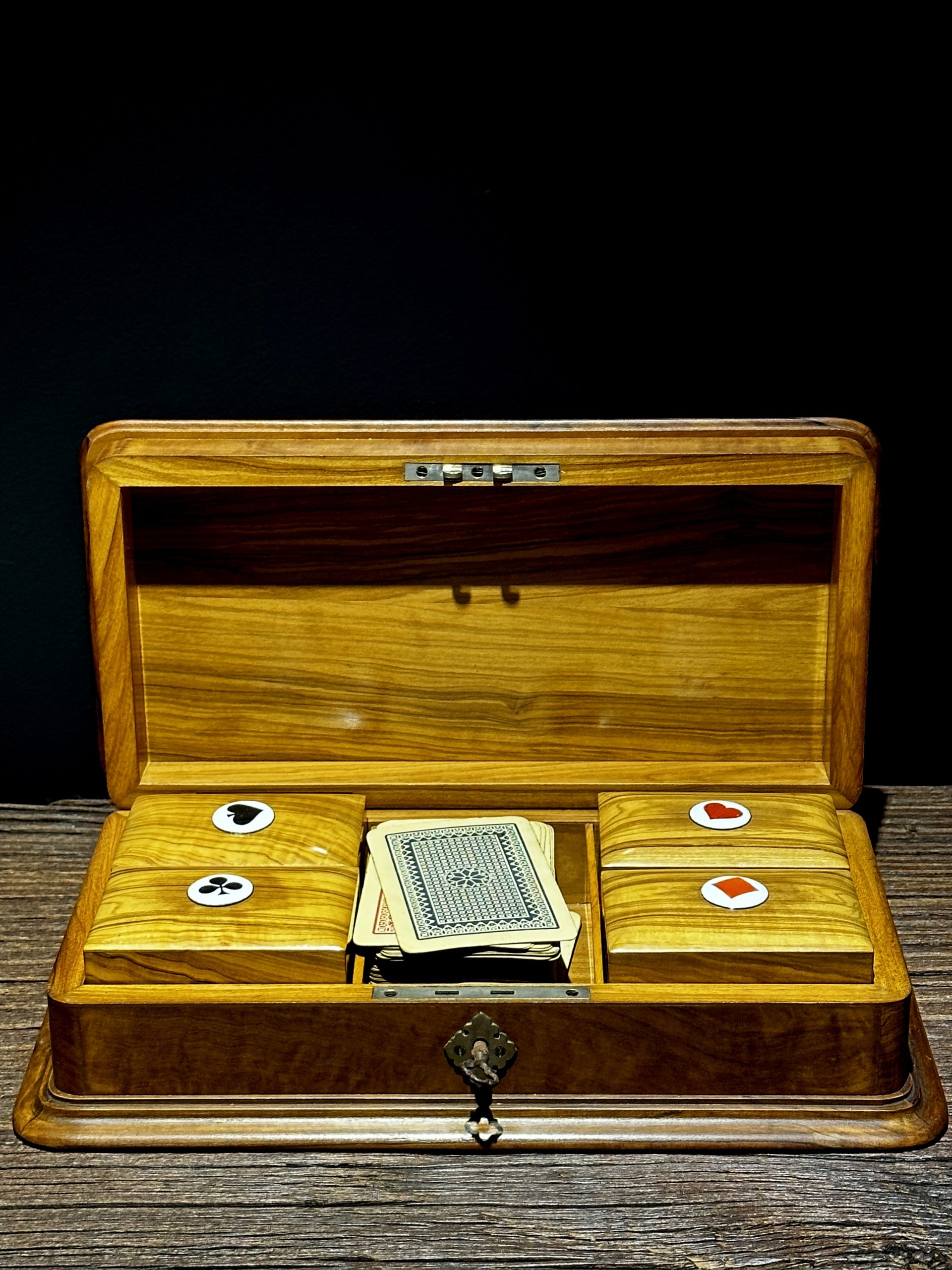 Antieke houten kaarten kist - Engeland - ca. 1900