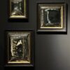Set van 3 rechthoekige bolle spiegels