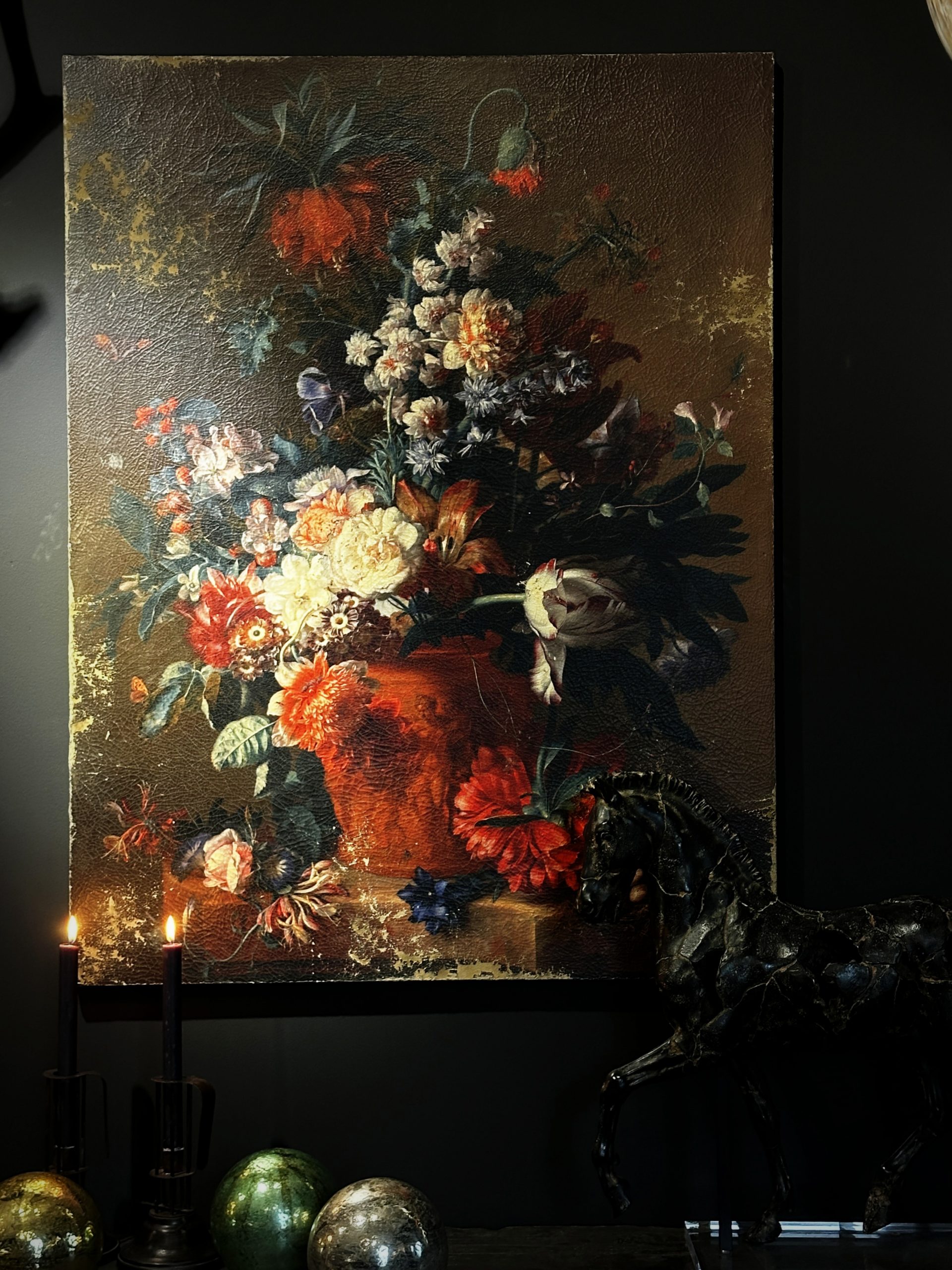 Schilderij vaas met bloemen