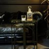 Nest van 2 glazen bijzet tafels