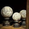 Set van 3 grijs marmeren bollen