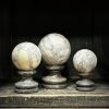 Set van 3 grijs marmeren bollen