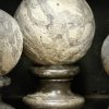 Set van 3 grijs marmeren bollen