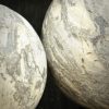 Set van 3 grijs marmeren bollen