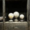 Set van 3 grijs marmeren bollen
