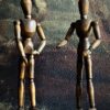 Reproductie houten dummy (set van 2) Reproductie houten dummy (set van 2)