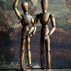 Reproductie houten dummy (set van 2) Reproductie houten dummy (set van 2)
