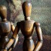 Reproductie houten dummy (set van 2) Reproductie houten dummy (set van 2)