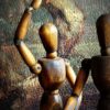 Reproductie houten dummy (set van 2) Reproductie houten dummy (set van 2)
