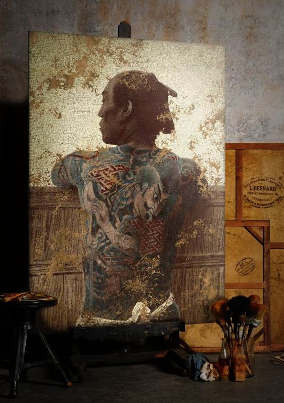 Schilderij  "Japanese Tattoo - Unknown Artist".