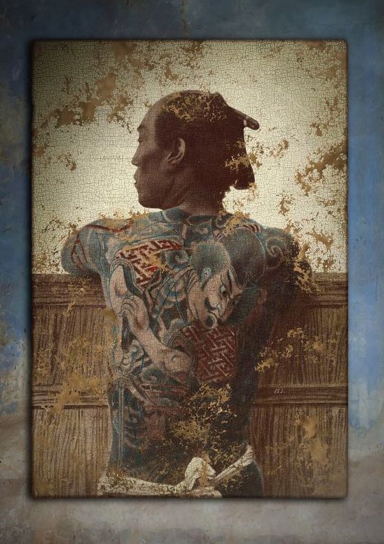 Schilderij  "Japanese Tattoo - Unknown Artist".