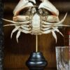 Krab op sokkel.