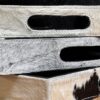 Satz Tabletts aus Rindsleder Satz Tabletts aus Rindsleder