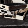 Satz Tabletts aus Rindsleder Satz Tabletts aus Rindsleder