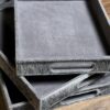 Set dienbladen van koehuid
