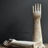 Vintage porseleinen handschoen mal hand