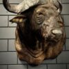Kop van een Kaapse buffel