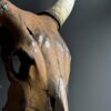 Gemetalliseerde schedel van een longhoorn Gemetalliseerde schedel van een longhoorn