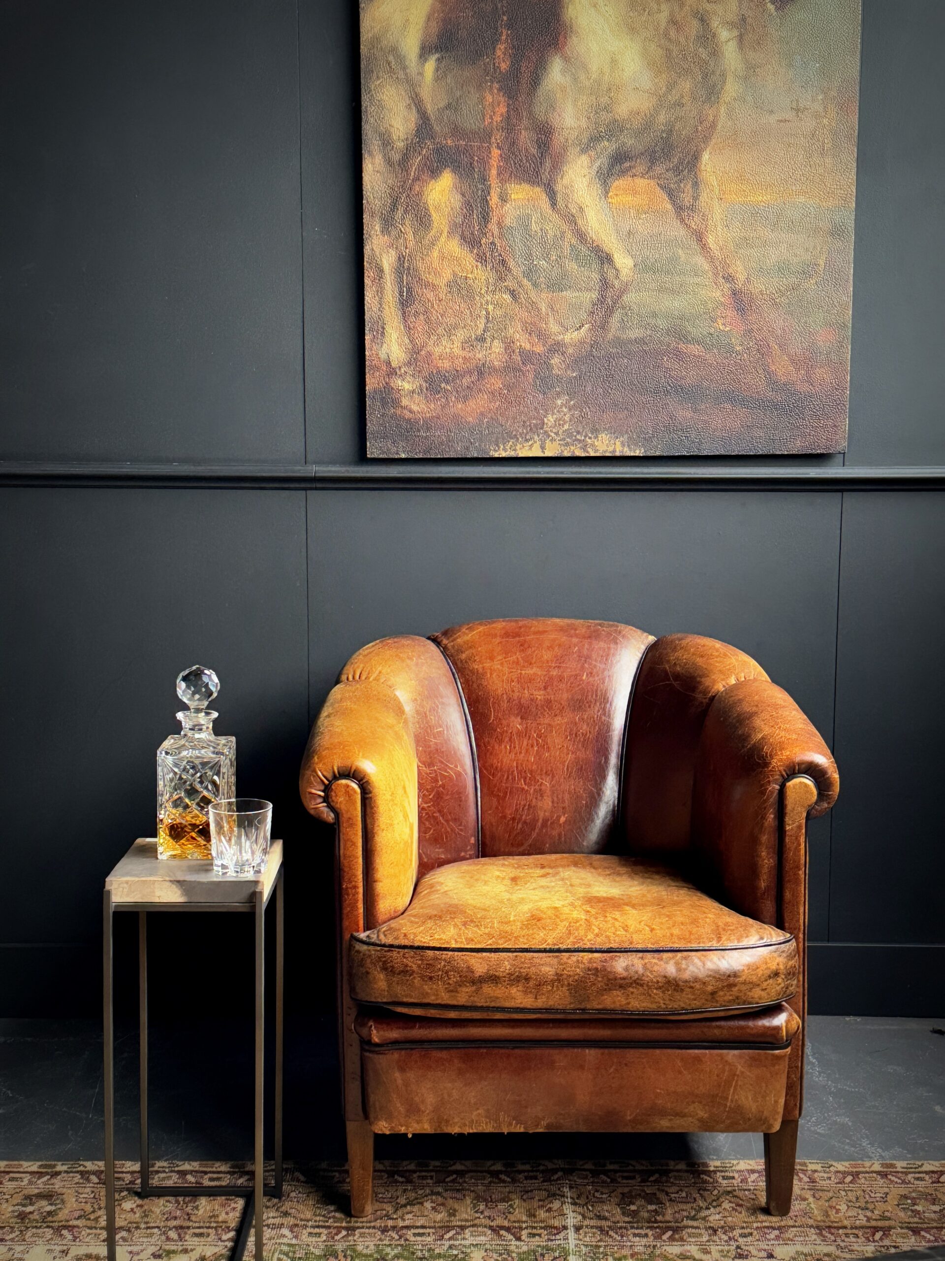 Vintage leren stoel