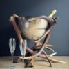 Champagnekoeler van gewei