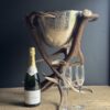 Champagnekoeler van gewei XL