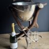 Champagnekoeler van gewei XL
