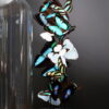 Antieke stolp met wit/ turqoise vlinder mix. Antieke stolp met wit/ turqoise vlinder mix.