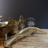 Borrelglaasjes houder gewei goud Borrelglaasjes houder gewei goud