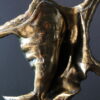 Oud bronze schelp op marmeren sokkel Oud bronze schelp op marmeren sokkel