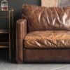 Vintage lederen bank Vintage lederen bank