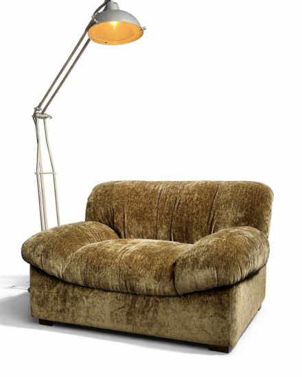 groen fluwelen fauteuil