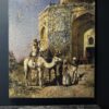 Antiek schilderij "The Old Blue-Tiled Mosque Outside Of Delhi".