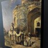 Antiek schilderij "The Old Blue-Tiled Mosque Outside Of Delhi".